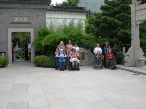 Staff and residents of Victorian Quality Elder Care at Portland Chinese Garden