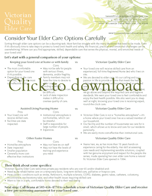 Consider Your Elder Care Options Carefully downloadable document